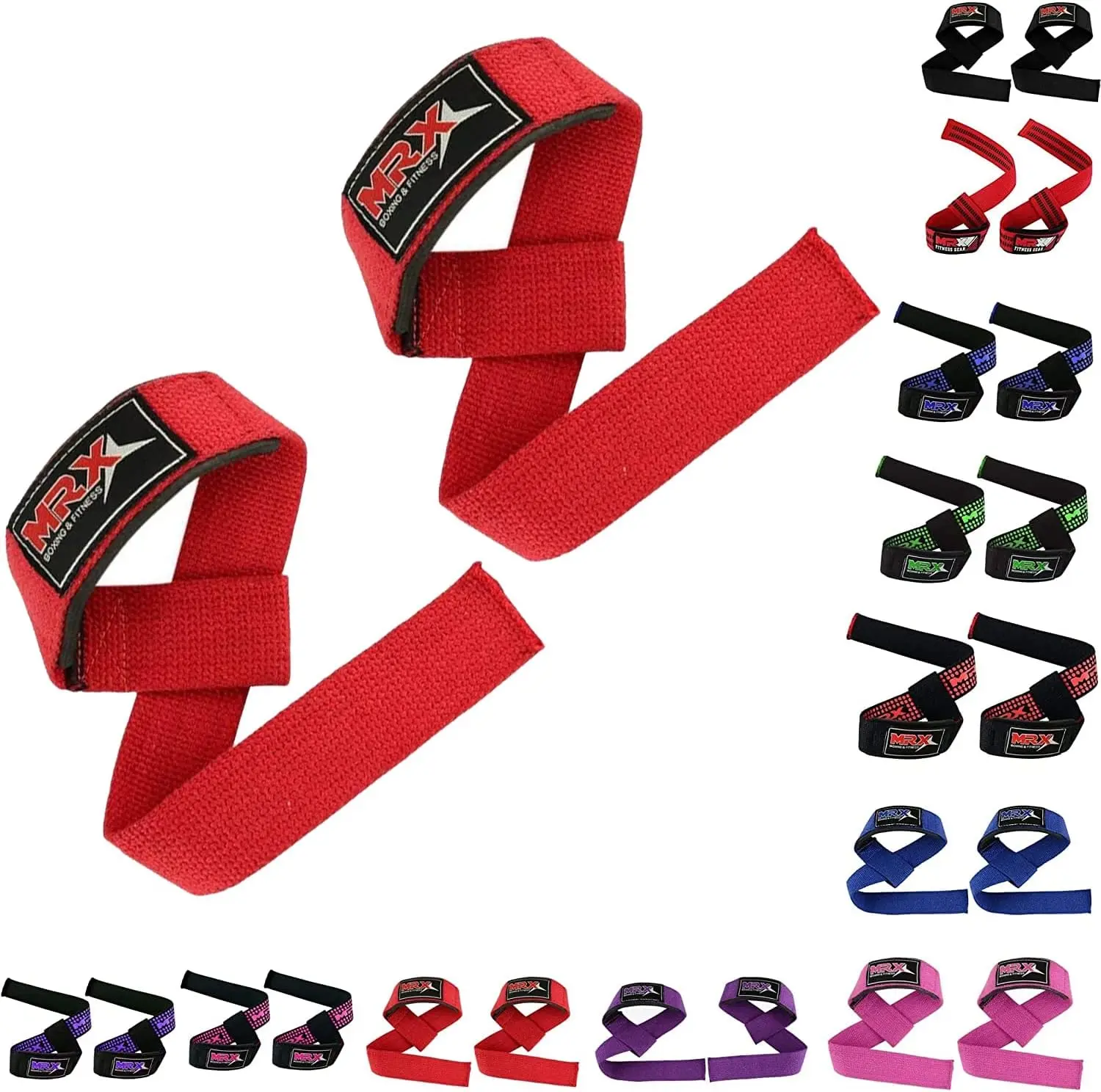 MRX Weight Lifting Bar Strap for Gym Workout Training Bodybuilding Deadlift Padded Straps Men/Women, Lifting Wrist Straps, Wrist Straps Bars