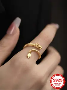 Elegant S925 Silver Dragon Ring for Men & Women, Unique Dragon Design, Perfect Couple Jewelry Gift, Birthday Present, Stylish Unisex Accessory, Versatile Gift Option