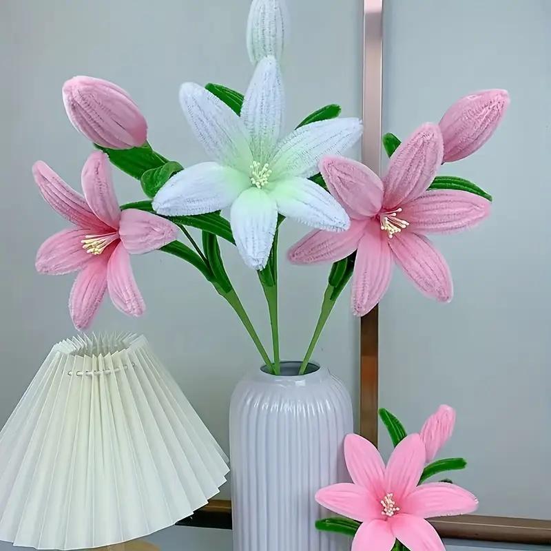 720 Piece Multi-Color Lily Twist Rod Pipe Cleaner Craft Kit, DIY Handmade Project, Perfect for Mother's Day, Graduation, Christmas, Valentine's Day