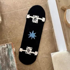 RUG Skateboard Star Rug for Home Decoration, Designer Rugs, Soft and Fluffy Rugs for Bedroom Living Room Bathroom, Mats Carpets, Home Essentials, Non-slip, Home Decor, Decorative Carpet for Home, Cozy Bedroom, Christmas Gifts, Skateboard, Skate