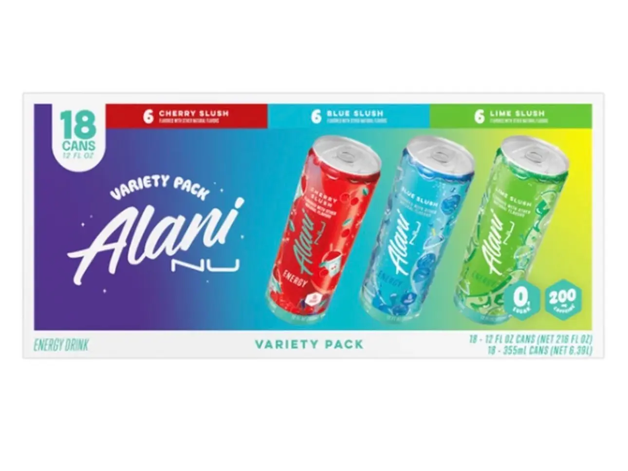 Alani Nu Energy Drink Variety Pack - 12 fl oz Cans, 18 Count