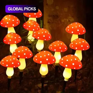 Solar Powered Mushroom Shaped Garden Light, Outdoor Decorative Lamp, LED Ambiance for Yards & Patios, Eco-Friendly Pathway Lighting, Solar Garden Lights