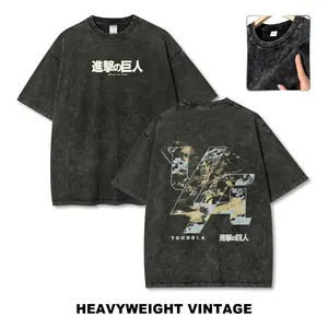 Attack on Titan Vintage Tee 90s Graphic Tees Men's t Shirts Graphic Tee t Shirts Funny Graphic Tee Good Graphic Tees Men's Graphic Tees Streetwear Outfits Men Vacation Outfits Oversized Tshirt Men