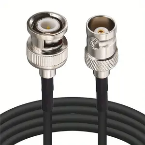 BNC Male to Female Coaxial Extension Cable, 50 Ohm RG174 for Video Signal, CCTV, DVR, Camcorder – High quality black connector with metal pins, ideal for broadcast, studio and home theater applications, video signal extension