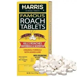 Harris Roach Tablets, Boric Acid Roach and Insects Killer with Lure, Alternative to Bait Traps (6oz, 145 Tablets) pet home