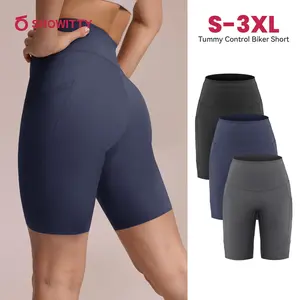 [‌Size up] Viconow Summer Tummy Control Biker Shorts for Women with Pockets – High Waist, Breathable Shorts for Yoga & Athletic Wear