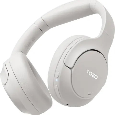 TOZO-HT2 Hybrid Active Noise Cancelling Over-Ear Wireless Bluetooth 5.3 Headphones - Noise Blocking, Waterproof Sweatproof Audio Headset with Transparency Mode, Personalized Soundstage, Ideal for Travel (Traveling Gadgets), Perfect Fathersdaygift