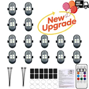 [2026 Upgraded] USB Rechargeable Car Ambient LED Lights with Multi-Color Modes, Decorative Interior Lighting for Night Driving and Vibes