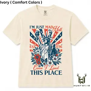Comfort Colors I'm Just Mad as Hell Cause I Love This Place Shirt, Patriotic Statue of Liberty Tee, America 1776 Graphic T-Shirt, USA Pride Shirt, Fourth of July Patriotic Tee, Vintage American Freedom Unisex Shirt
