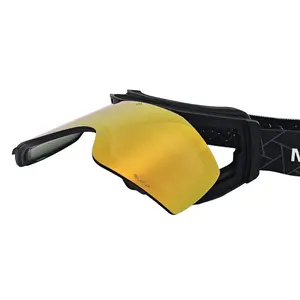 Flip-up snow goggles by Mountology - Easy transition between full protection and a clear, unobstructed view