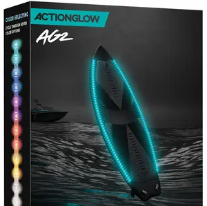 LED Wakesurf Lighting System - ActionGlow (AG2) | 7 Color Modes, 100% Waterproof, Super Bright, Visible from Over a Half Mile, Easy 5 Minute Install