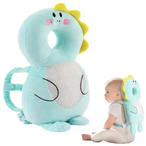 Baby Head Protector Backpack Green Dinosaur | Anti Fall Baby Head Cushion | Toddler Safety Pillow Backpack for Crawling Walking Baby | Infant Head Protection Pad