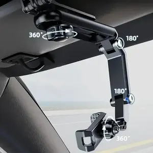 Universal Car Phone Mount, Car Cellphone Mount, Rotatable Sun Visor Holder, Multi-Functional Smartphone Stand for iPhone 7 Inch, Supports Call Function