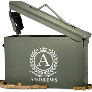 Personalized Ammo Box For Men - Custom Ammo Can Gift Set - Authentic Grade 1 Military Ammo Box Gift For Dad - Birthday Gift For Dad And Husband - Father’s Day Gift For Him