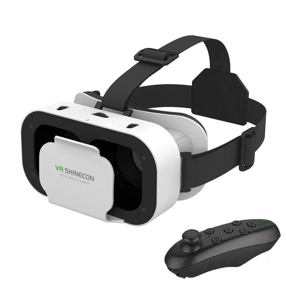 Shinecon Virtual Reality Headset, Wearable Vr Headset, VR Glasses Goggles Lenses For Smartphone Game Controller Movie Video Viewer Eyewear Head-Mounted Compatible with 4.7-6.0 inch Phones