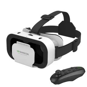 Shinecon Virtual Reality Headset VR Glasses 3D Device Helmet Goggles Lenses For Mobile Smartphone Smart Phone Cell Realidade Viar Game Controller movie film video show Viewer Eyewear Head-Mounted Compatible with 4.7-6.0 inch Phones VR Headsets