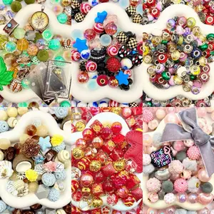 16mm Keychain/Pen Making DIY Beads Mix – 16/20mm Silicone, Resin & Acrylic Beads