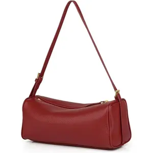 Donnain High-quality full-grain leather crossbody bag for women, bucket bag and hobo bag, with adjustable shoulder strap