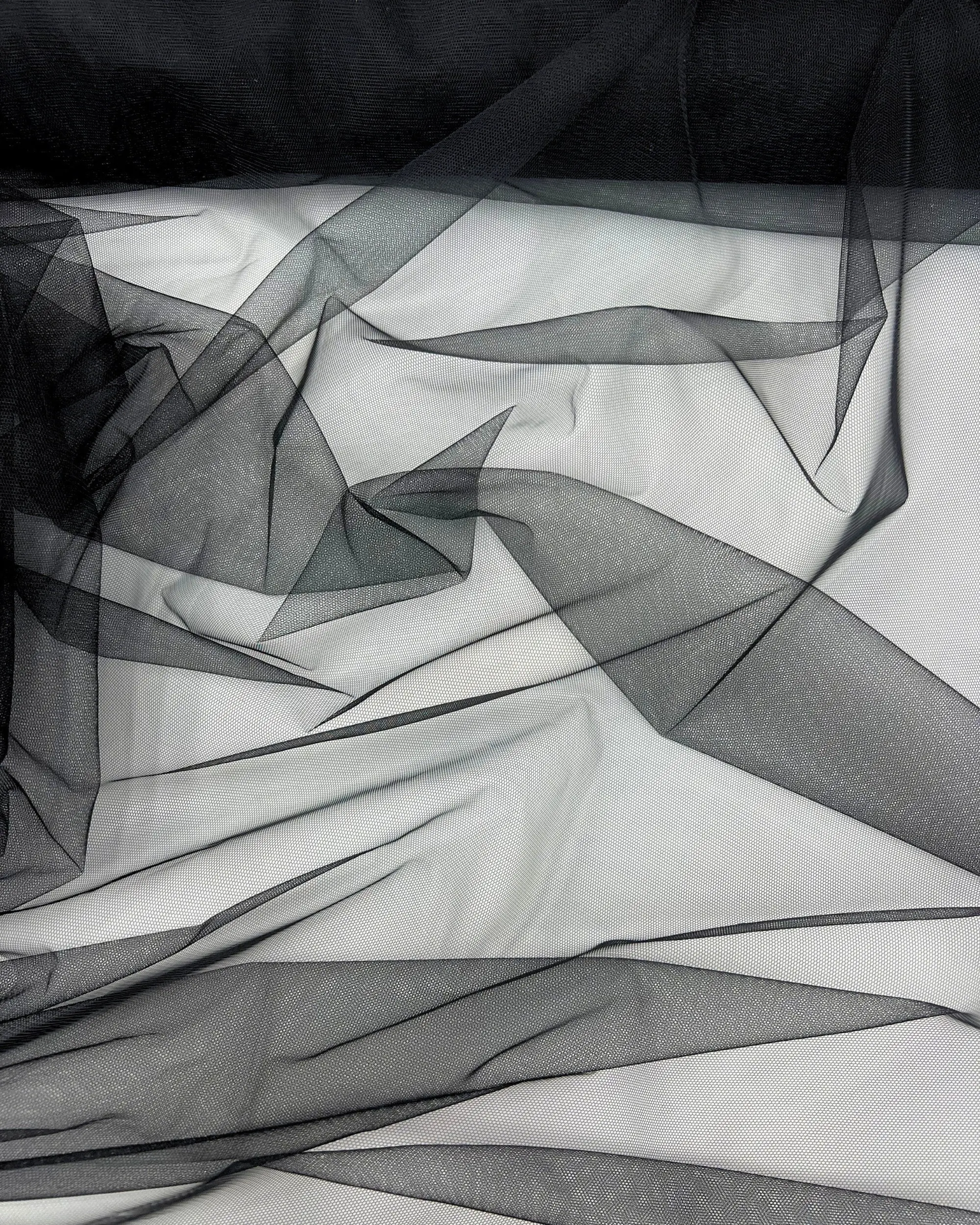 Black Stretch Netting Fabric