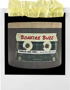 Bonfire Buzz Scented Candle - Smells Like Gen X - Campfire-Inspired Vibes - 100% Natural Soy Wax - 40-50 Hours Burn Time - Eco-Friendly & Phthalate-Free - Nostalgic & Cozy for Medium to Large Rooms