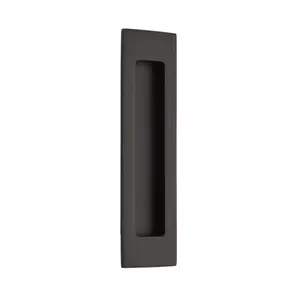 212 MAIN 7 in. Modern Flat Black Solid Brass Flush Pull Door Hardware, Handleless Door Plates Flush Handle