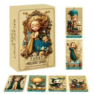 Melodic Spirit Tarot Deck with Guidebook – 78 Rider Waite Inspired Tarot Cards for Beginners, Music Inspired Whimsical Tarot for Intuitive Readings, Journaling & Spiritual Reflection