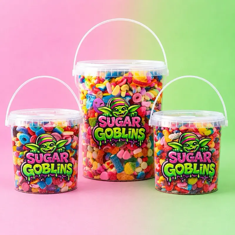 The Sugar Goblins Assorted Exotic Gummies Bucket, Fruity Candy, Sweet Snack