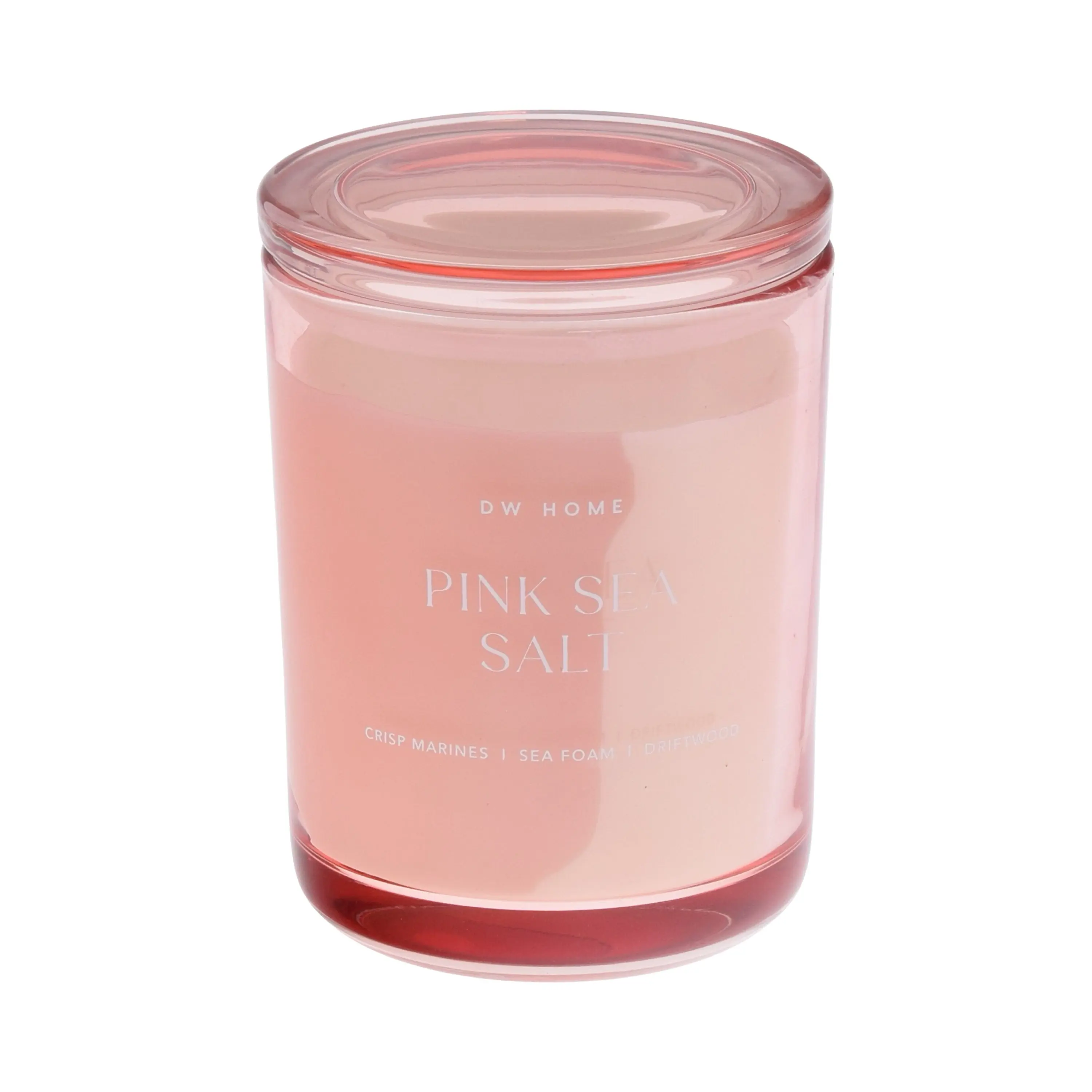 Pink Sea Salt Fragrance Candle - Sea Foam Kelp Scent, Smooth-Burning Freshener, Home Decor Decoration for Room, Aroma