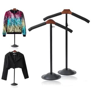 Adjustable Height Metal T-Shirt Display Rack, Easy to Install and Dismantle, Perfect for Home and Clothing Stores at 37 Inches
