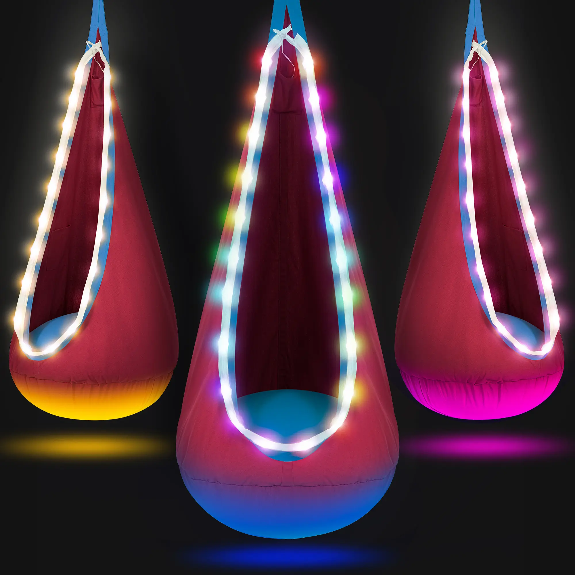 Red Blue With Led Lights