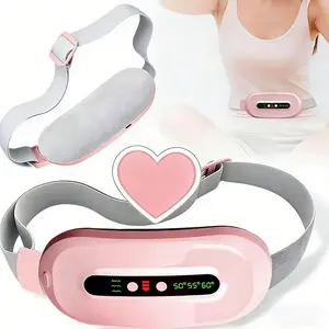 Portable Wireless Heating & Vibration Massage Belt, Rechargeable Electric Heating Pad, Perfect Gift for Women & Girls