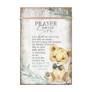 Dexsa Prayer For Our Son Wood Wall Plaque withEasel