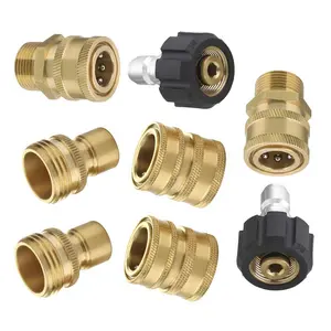 Ultimate Pressure Washer Adapter Set, Quick Disconnect Kit, M22 Swivel to 3/8 Inch Quick Connect, 3/4 Inch to Quick Release, 8-Pack