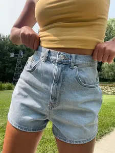 Blue denim Mom Jean Shorts