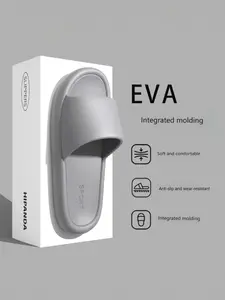 Women's Thick Sole Sandals, Outdoor Beach Casual Shoes, Summer New Anti-Slip Slip-Ons, Eva Material, Solid Pattern, All Seasons, Eva Slippers