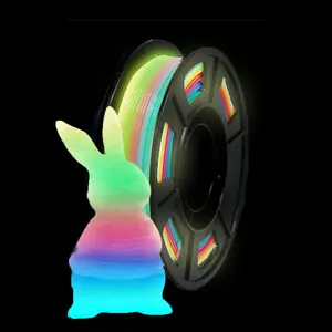 Spring Festival Creative Large Capacity Glow Rainbow Pla Filament 1.75mm 1kg, Professional High-Speed Printing Material