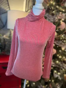 The Ribbed Turtleneck | Red