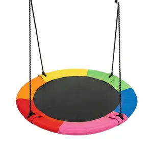 #Summervibe Outsunny Swing Set forBackyard, Heavy-Duty A-Frame Stand OutdoorPlayset for Kids, with Saucer Swing, Slide, SwingSeats, Glider Set