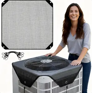 Upgraded Outdoor Mesh Air Conditioner Cover 26"x26", Universal AC Unit Protector, Outside HVAC Screen Guard, Breathable AC Net Cover for Outside Unit