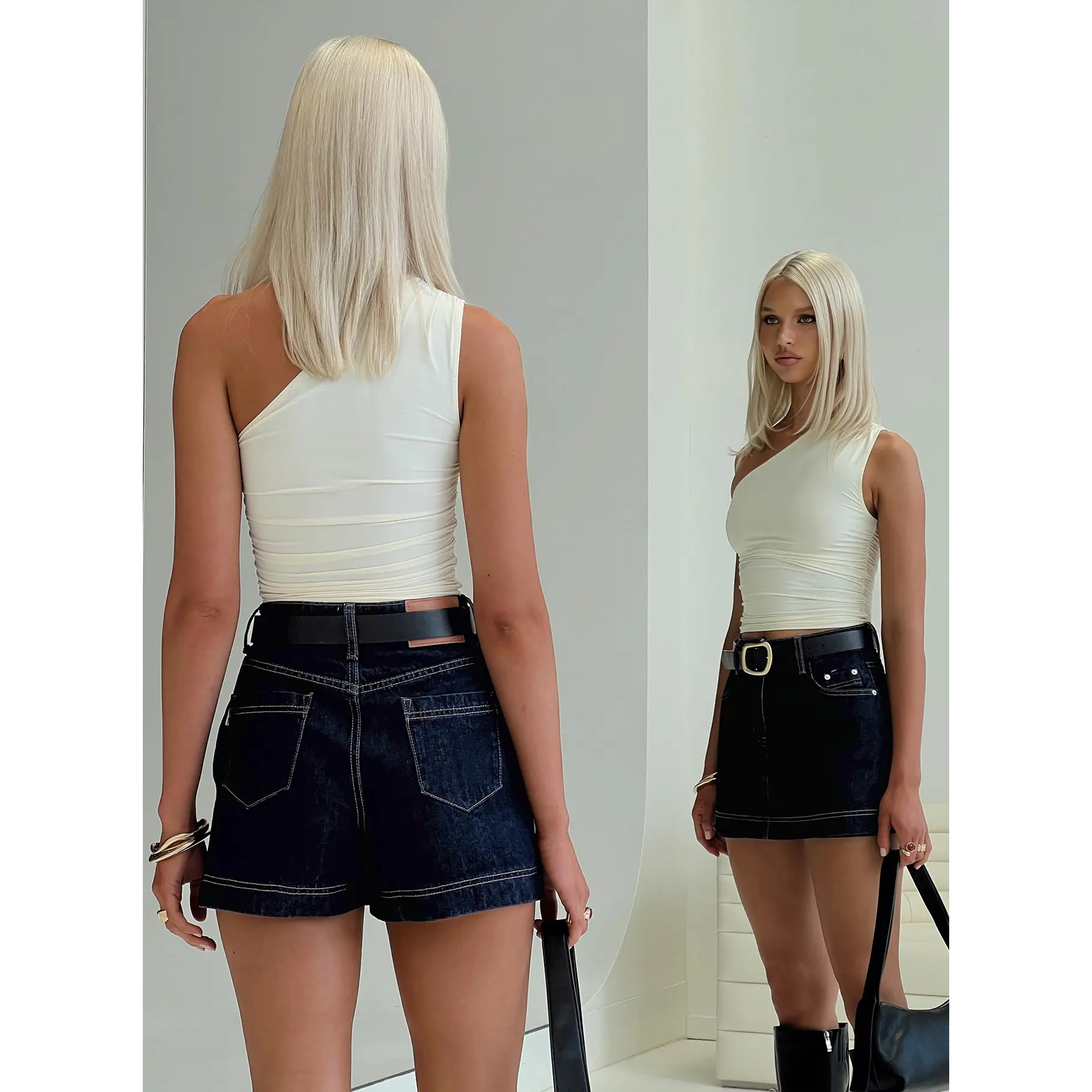 Heuston Denim Skort Dark Wash