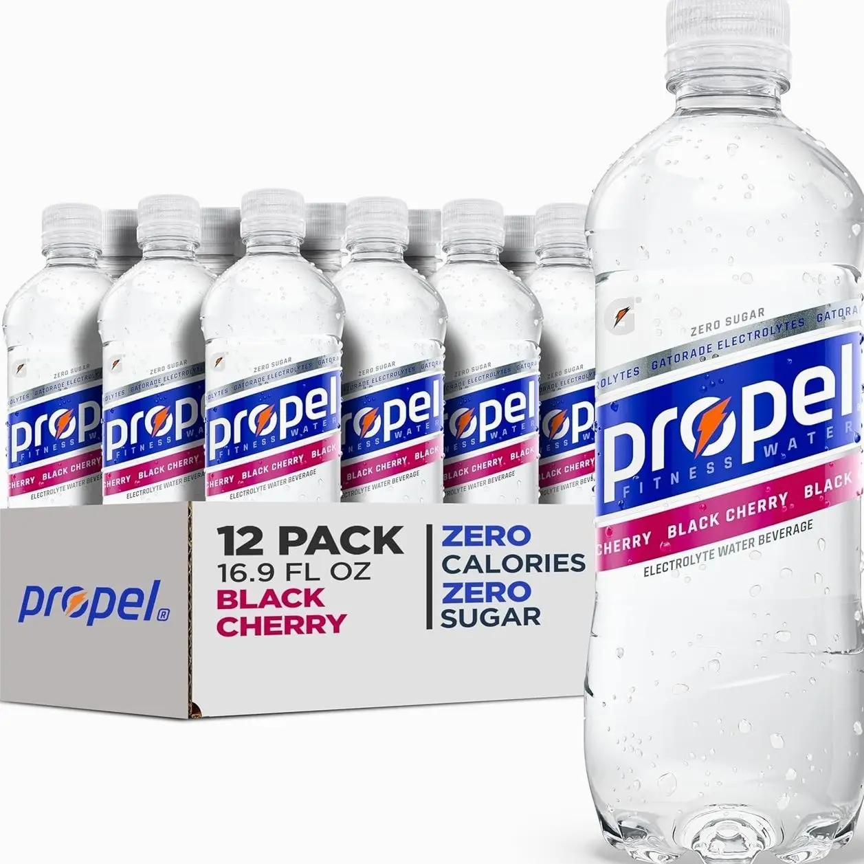 Propel Electrolyte Enhanced Water Sports Drink, Grape Flavored Water, Zero Calorie & Zero Sugar Hydration with Electrolytes and Vitamins C & E, 16.9 fl oz Bottles (12 Pack)