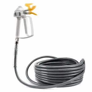 50Ft x 1/4" NPT Airless Paint Sprayer Hose, 3000PSI High Pressure Airless Paint Spray Hose with 5Ft Whip Hose & 1/4" Hose Connector & Sprayer Swivel Joint for Airless Spraying Machine fathersdaygiftideas