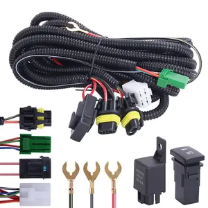Fog Light Bar Wiring Harness Kit For LED 12V 40A Switch Power On/Off Relay Fuse.