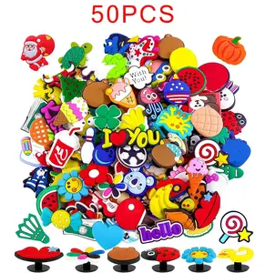 100Pcs Shoe Charms for Croc Charms for Girls Boys PVC Anime Charms Bulk Shoe Bracelets Decorations Men and Women Party Gifts