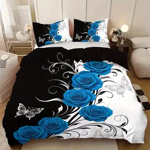 3-Piece Down Comforter Set with 2 Pillowcases, No Filling, Ideal for Bedroom Use, Soft & Cozy Bedding Essentials, Soft Bedding Sets