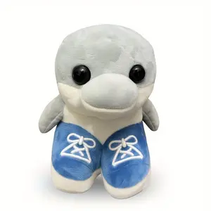 Cute Huggable Shark Plush Toy - Soft Stuffed Shark Figure Suitable for &, Ideal Gift for Christmas, Birthdays, Bedtime Companion (Grey///)