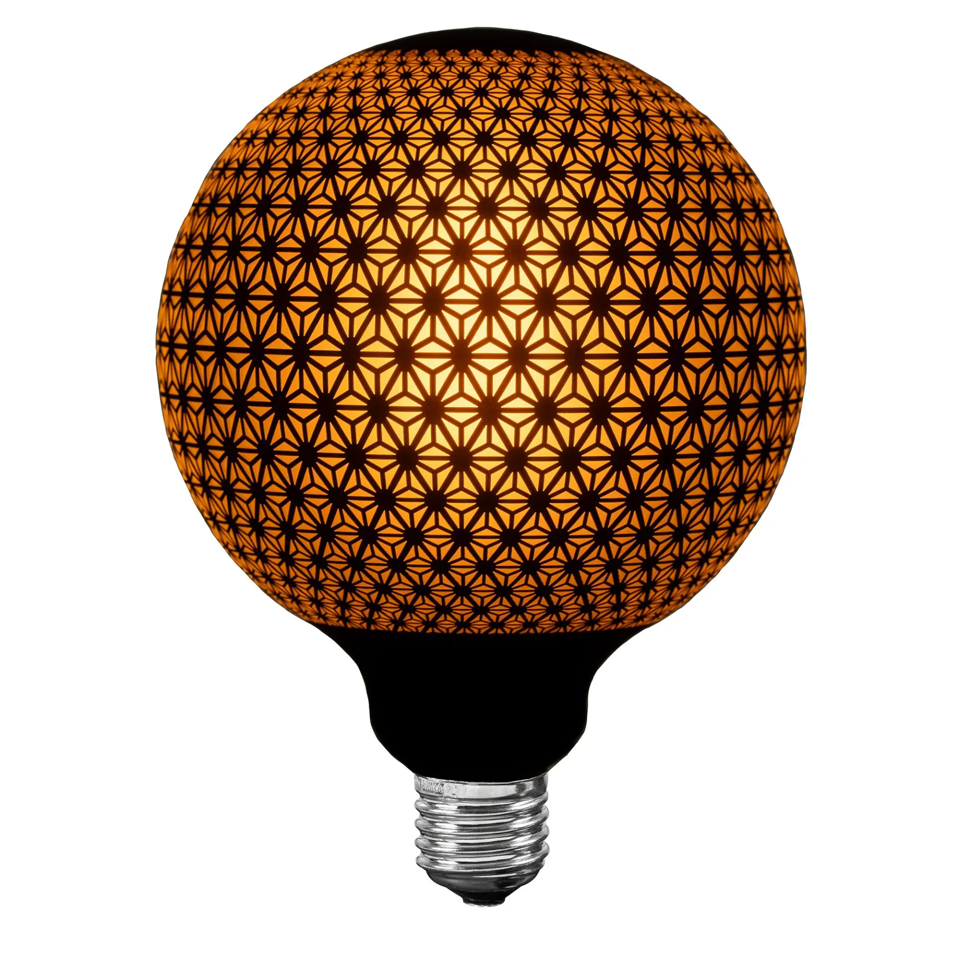 Festive Living 4.5" G125 Decorative LED Bulb – 1800K Warm Vintage Glow, Dimmable, Matte Black, E26 Medium Base, 4W 70 Lm – Edison Style Globe for Pendants, Table Lamps & Covered String Lights