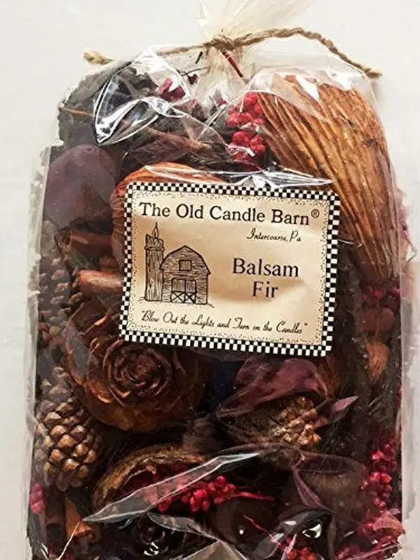 Old Candle Barn Balsam Fir Potpourri Large Bag - Perfect Winter or Christmas Decoration or Bowl Filler - Well Scented