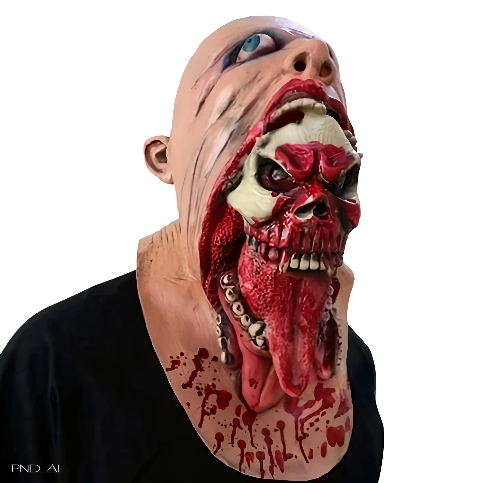 Horror Nun Mask, Full Head Scary Halloween Costume Mask, Creepy Cosplay Party Mask