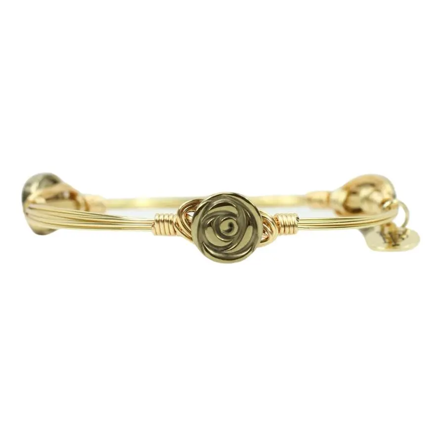 The Gold Pyrite Bangle Bracelet